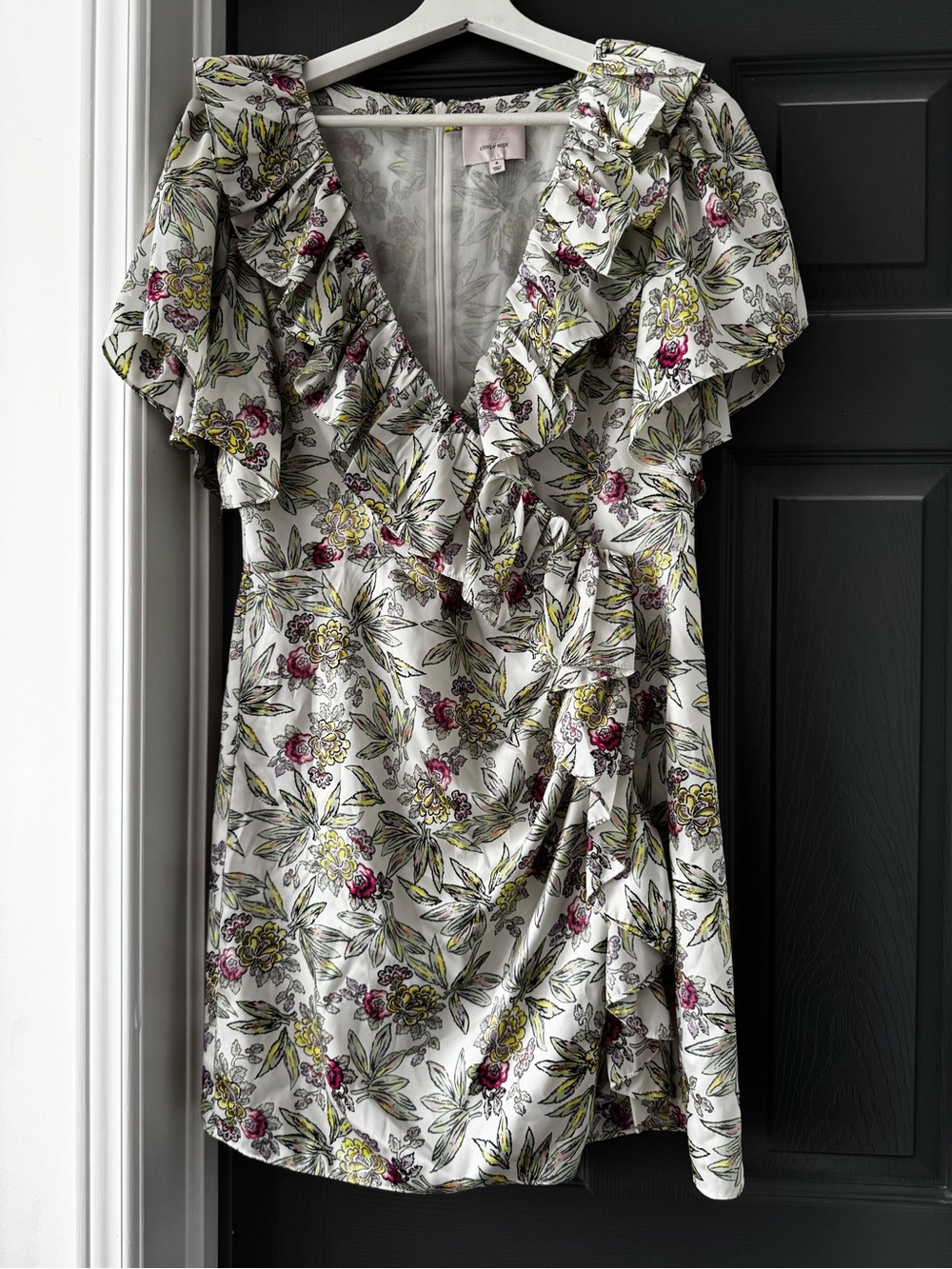 Cinq à Sept Evans floral ruffle mini dress
